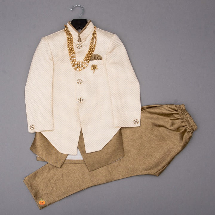 Cream Sherwani for Boys