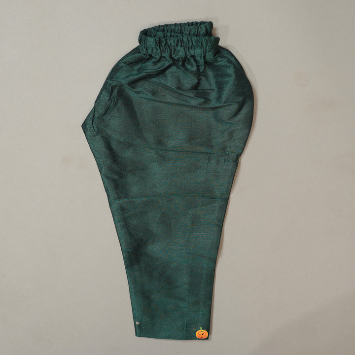 Green Designer Boys Sherwani Bottom View