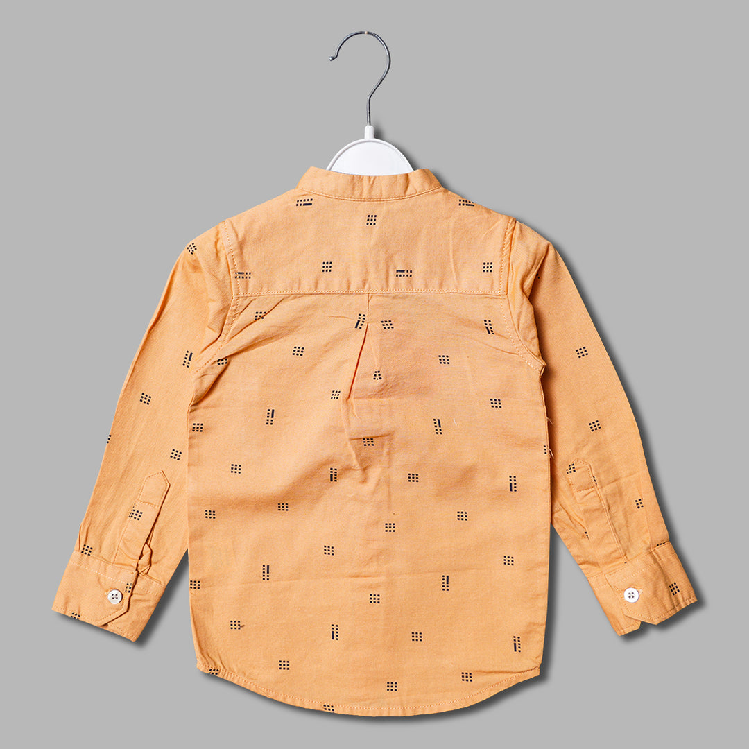 Mandarin Collar Full Sleeves Shirt for Boys Back 