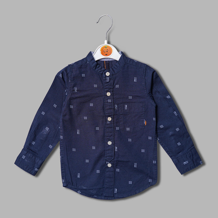 Mandarin Collar Full Sleeves Shirt for Boys Front 