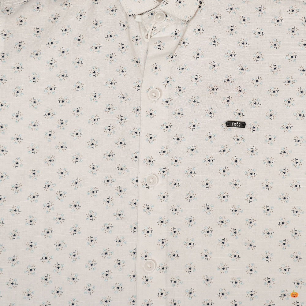 Full Sleeves Printed Shirt for Boys Close Up View