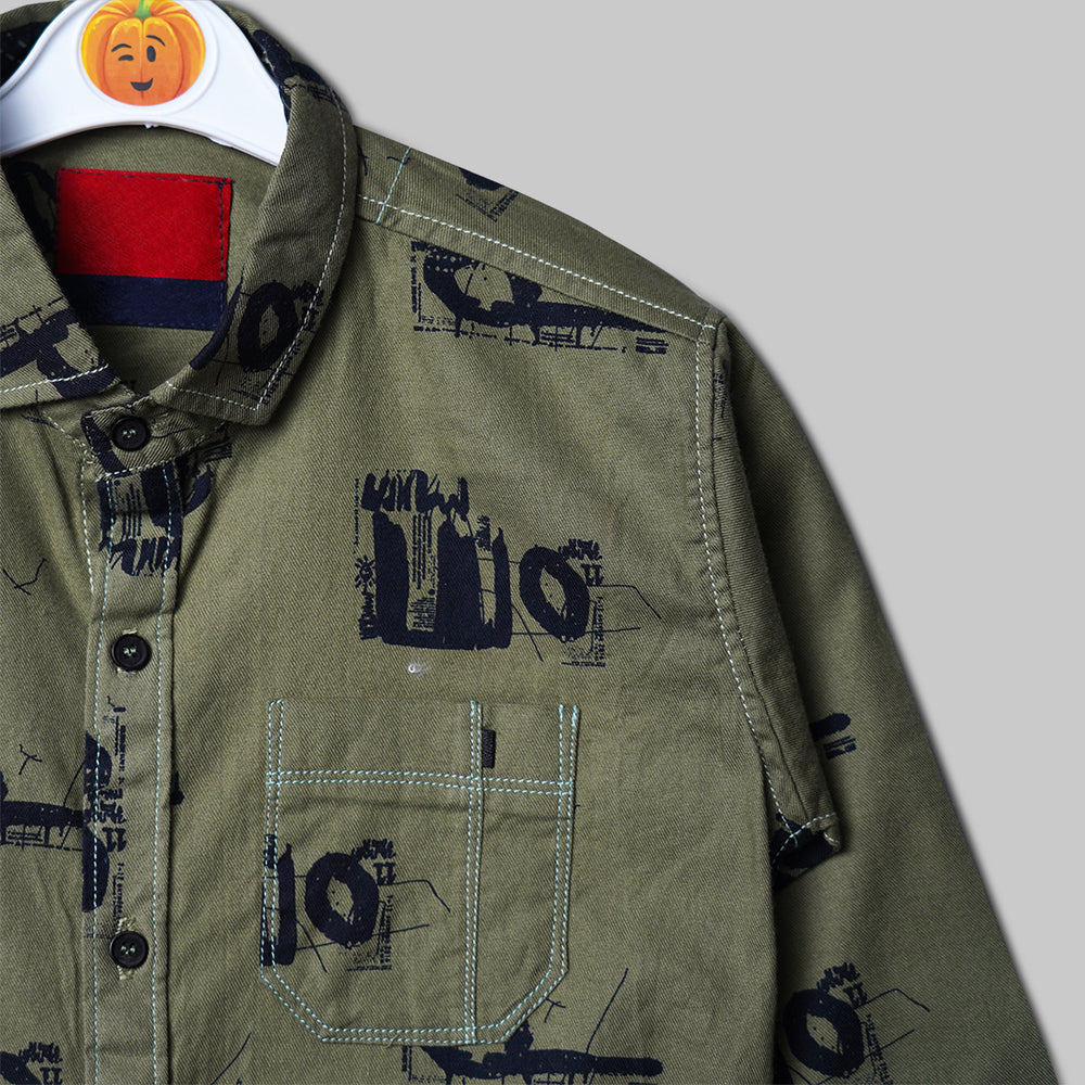 Alphabet Print Style Shirt