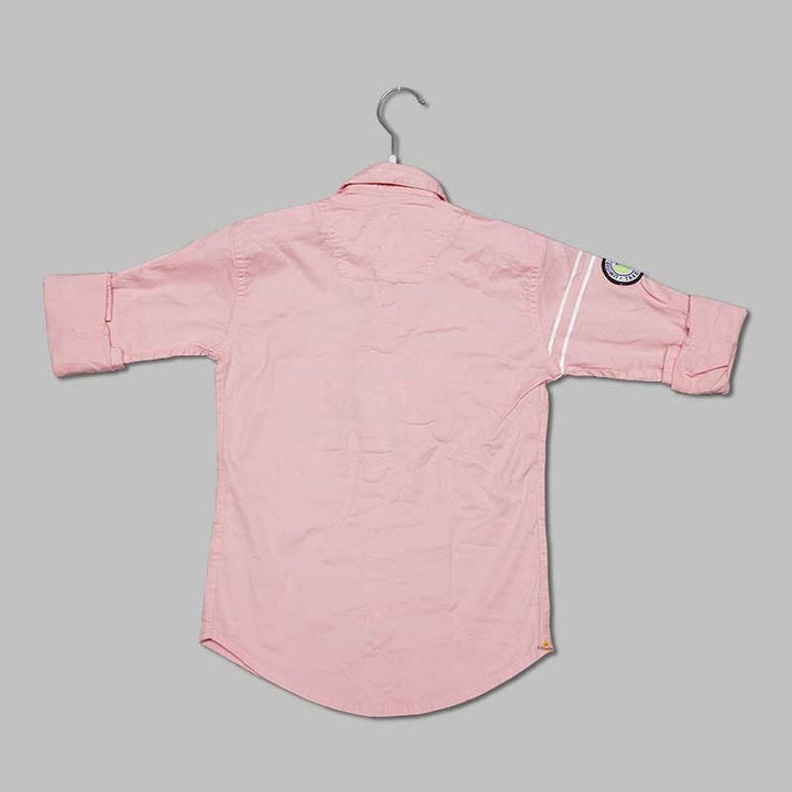 Solid Lining Full Sleeves Shirt for Boys Back View