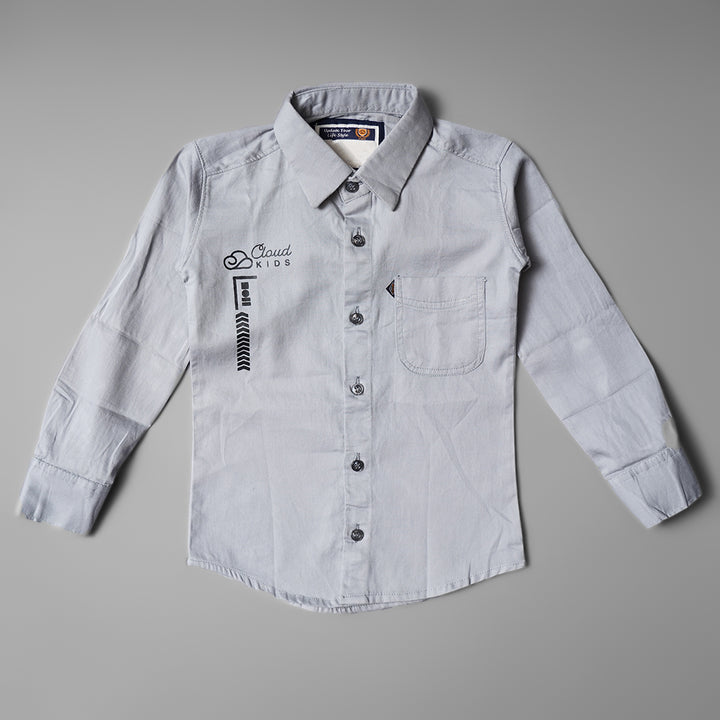 Solid Full Sleeve Shirts for Boys Front View