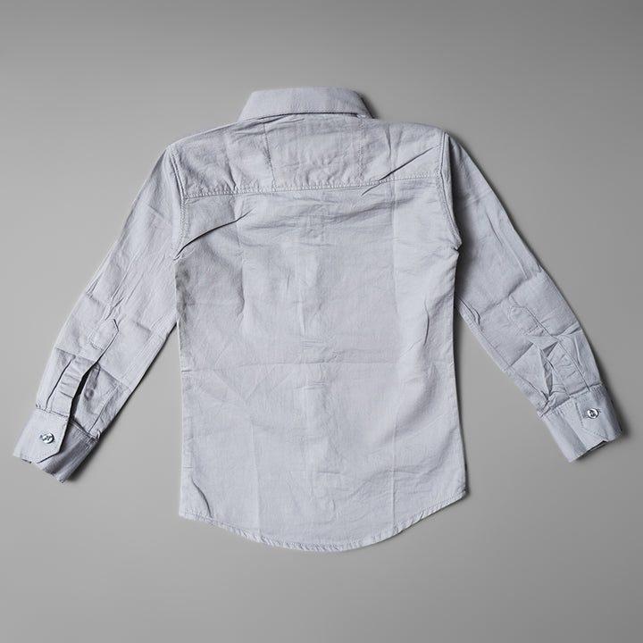 Solid Full Sleeve Shirts for Boys Back View