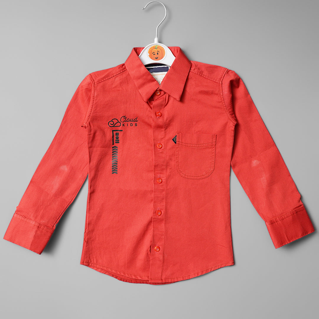 Full Sleeve Casual Wear Shirts for Boys Variant Front View