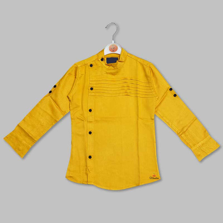 Yellow Full Sleeves Shirt for Boys Variant Front View