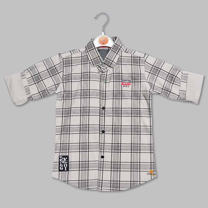 Shirt For Boys And Kids With Checks PatternFOAN