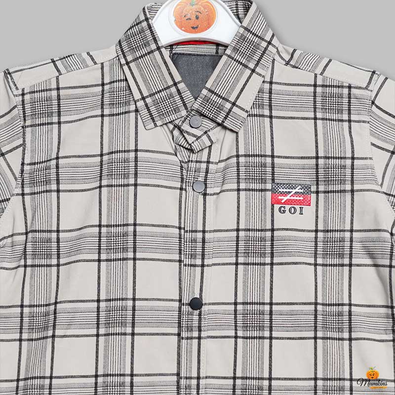 Shirt For Boys And Kids With Checks PatternFOAN