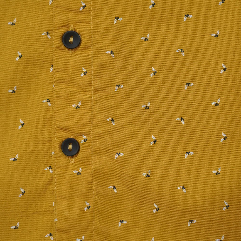 Solid Printed Full Sleeves Shirt For Boys Close Up View