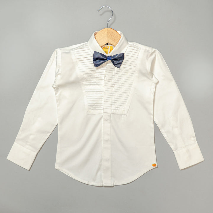 Solid Party Wear Shirt for Boys  Variant Front View