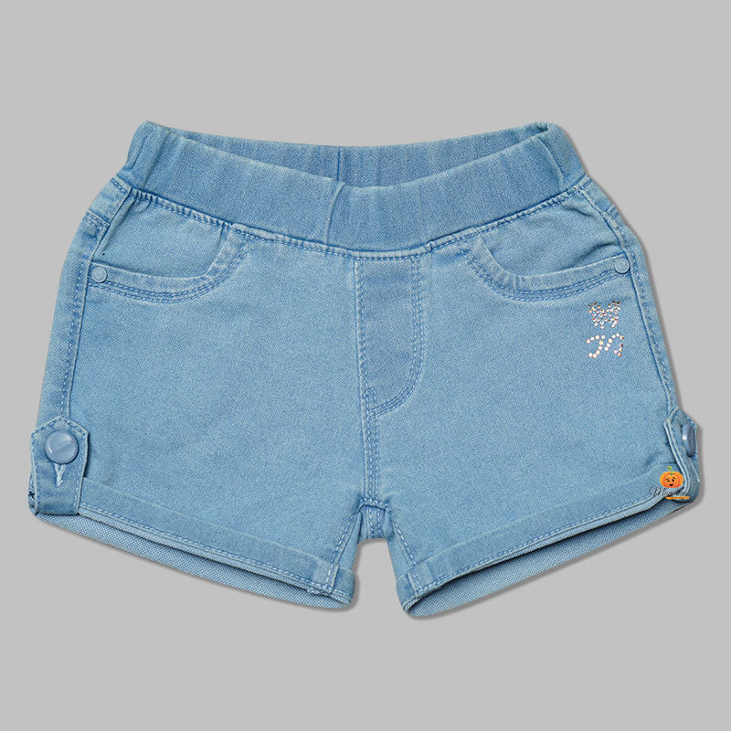 Girls and Kids Shorts with an Elastic Waist Front View
