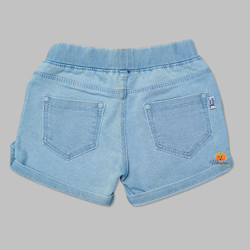 Girls and Kids Shorts with an Elastic Waist Back View