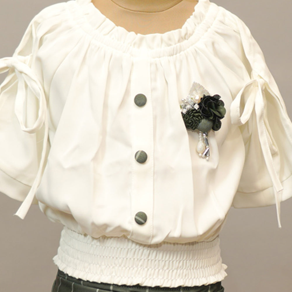 Skirt & Top For Kids With Half Sleeves