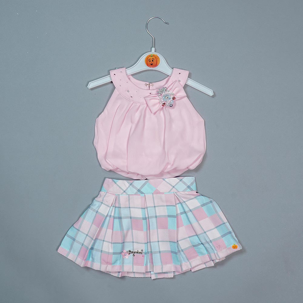 stylish skirt and top for kids 