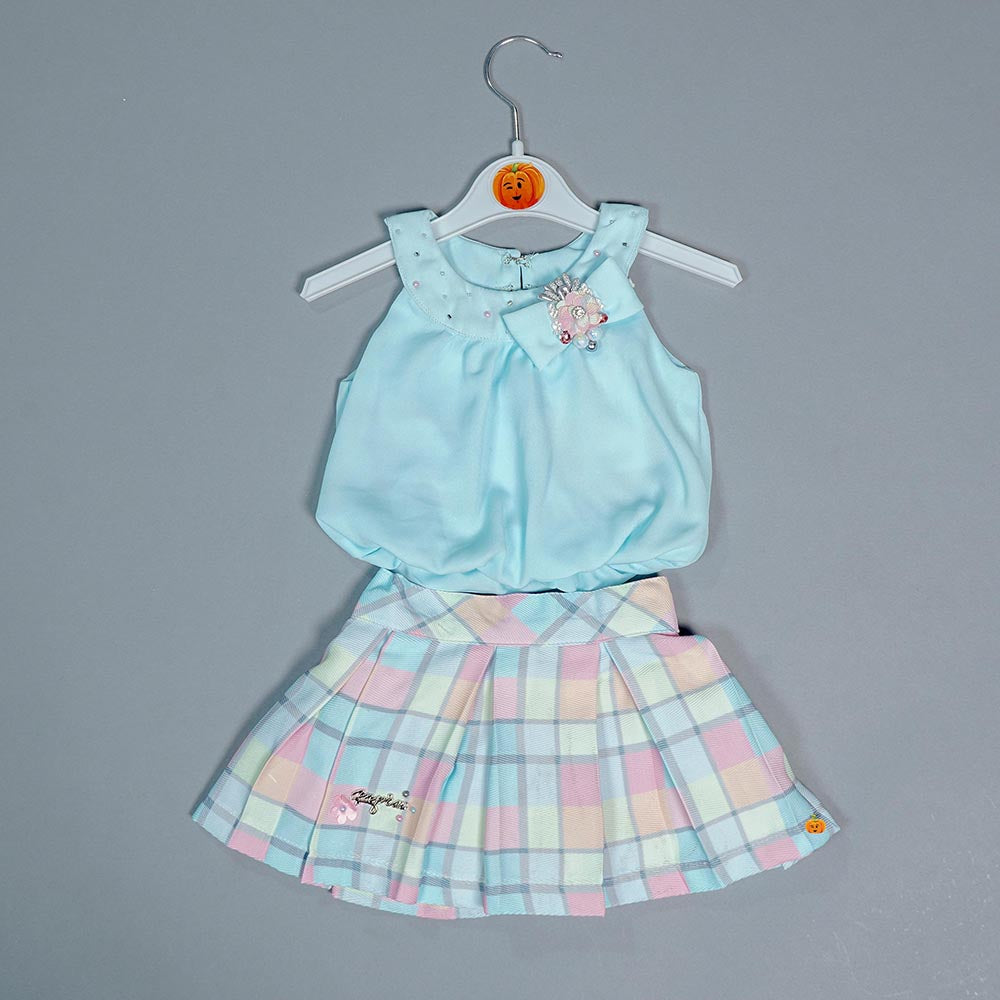 stylish skirt and top for kids 