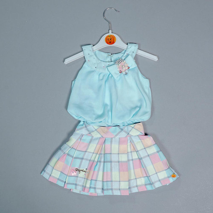 stylish skirt and top for kids 