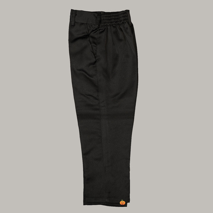Black Checks Boys Tuxedo Suit Bottom View 