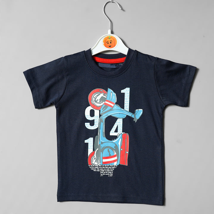 Trendy Sports Vespa t-shirts for Kids Front View