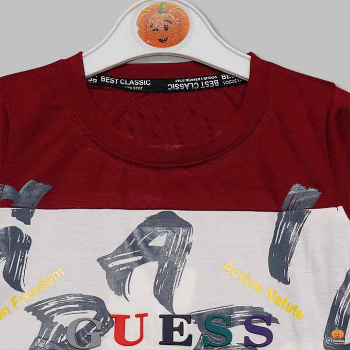 Full Sleeves T-Shirt For Boys and Kids Close Up View
