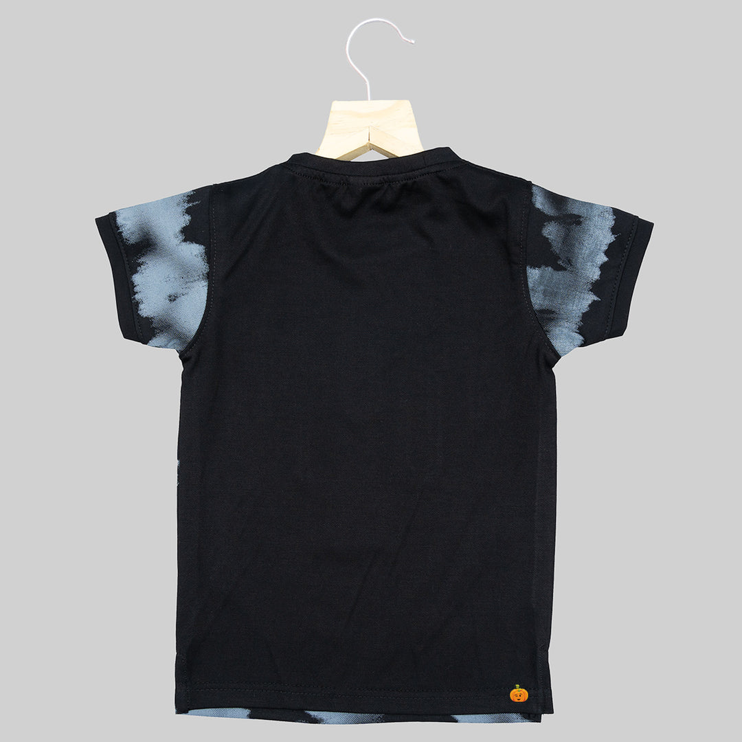 Grey Sheded T-shirt for Boys Back View