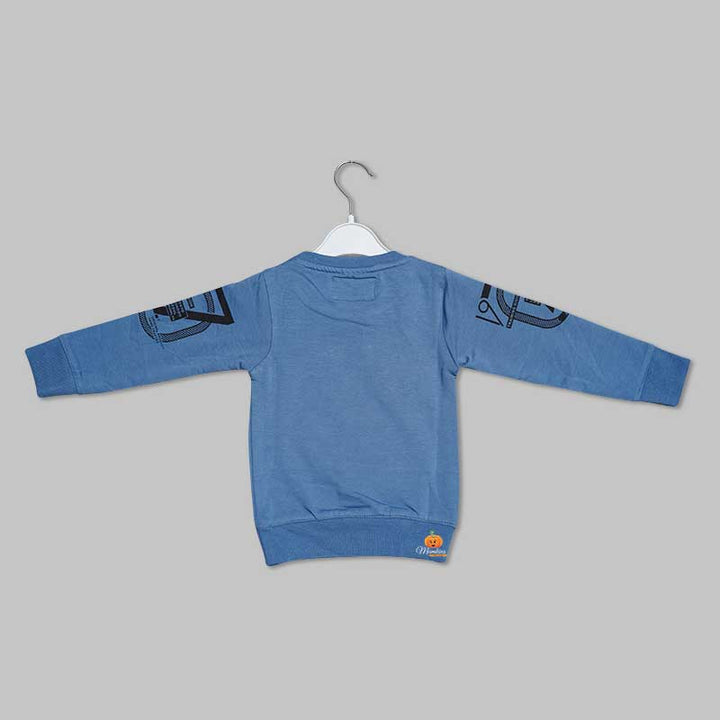 Graphic Text Print Full Sleeve t-Shirts for Boys Back View