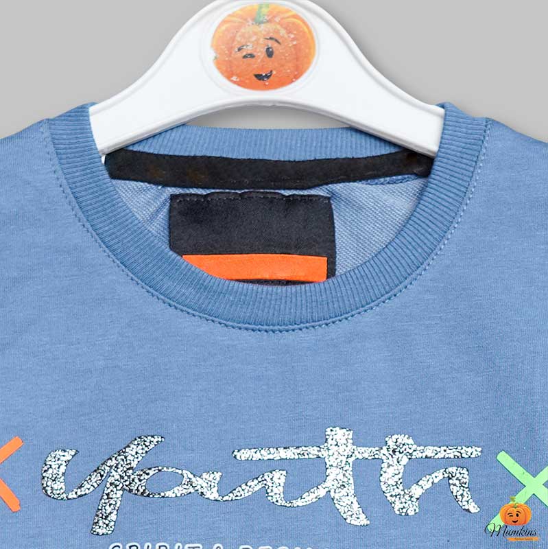 T-Shirt For Boys And Kids With A Round Neck Close Up View