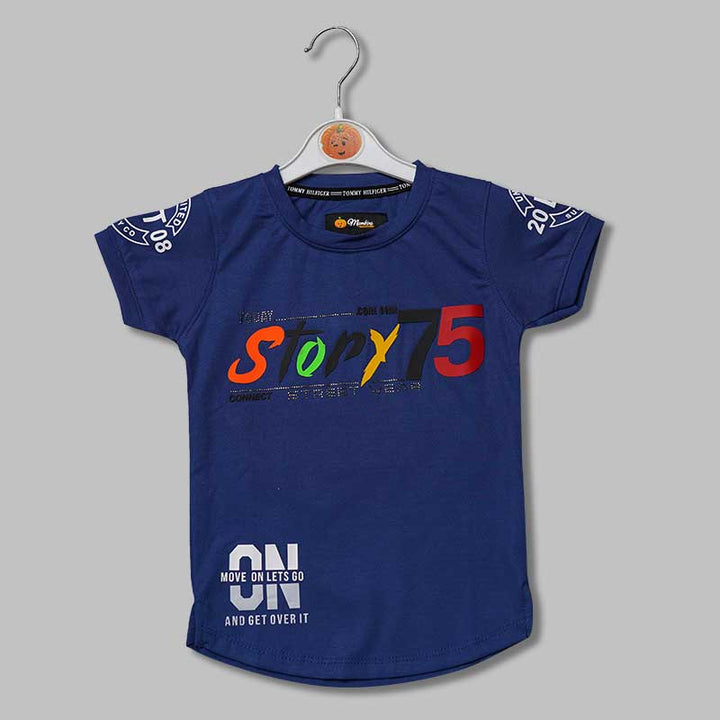 Solid Print T- Shirts for Boys with Soft Fabric Front View