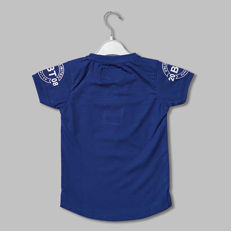 Solid Print T- Shirts for Boys with Soft Fabric Back View