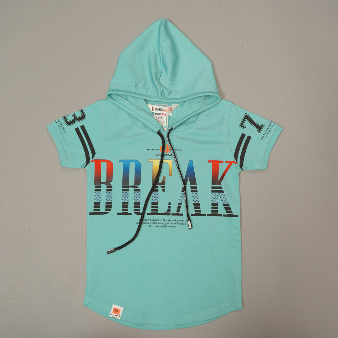 Buy Green Typography Printed Hoodie T-Shirts for Boys – Mumkins