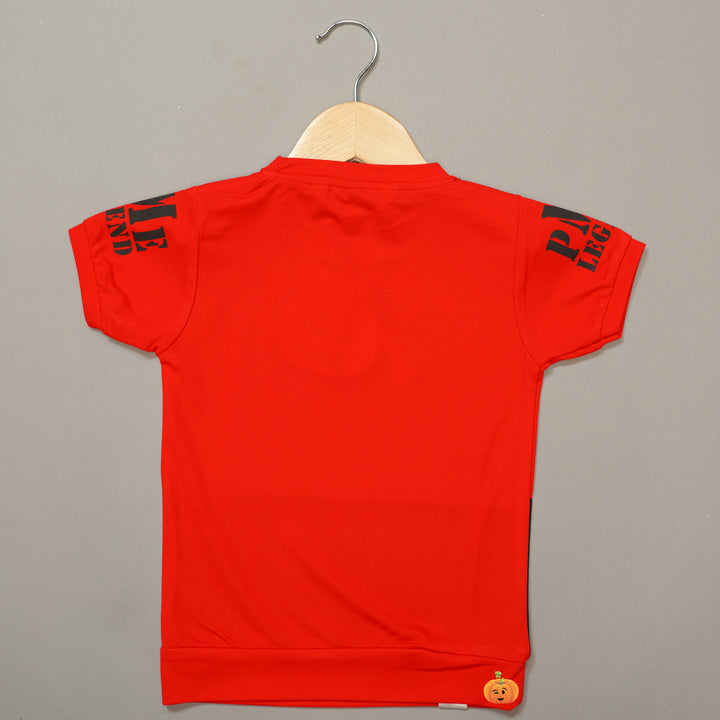 Solid Half Sleeves T-Shirts for Boy Back View