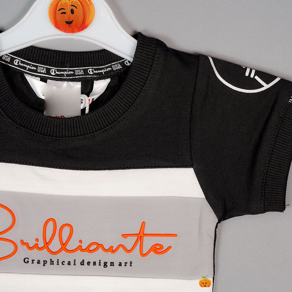 Graphic Print t-Shirt For Boys with Grip edges Close Up View