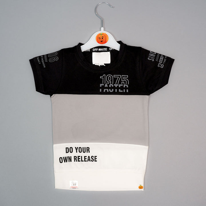 3 Colored Half Sleeves T-Shirt For Boys Front View
