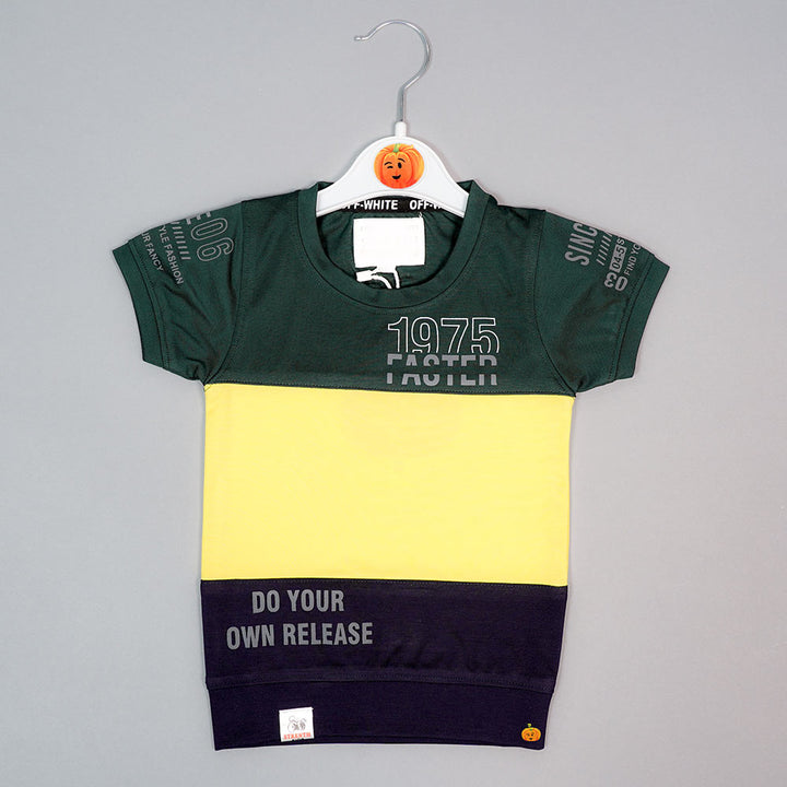 3 Colored Half Sleeves T-Shirt For Boys Variant Front View