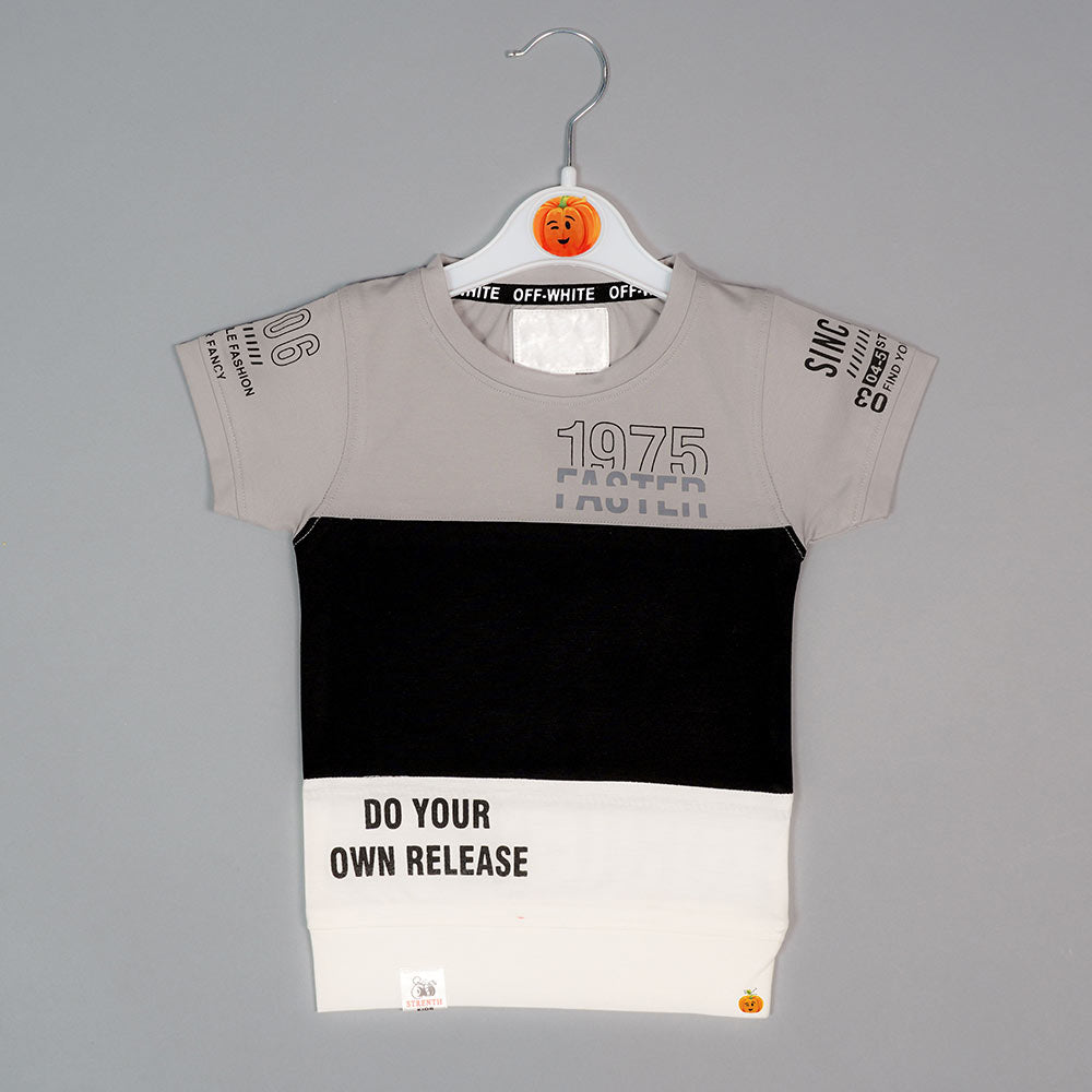 3 Colored Half Sleeves T-Shirt For Boys Variant Front View