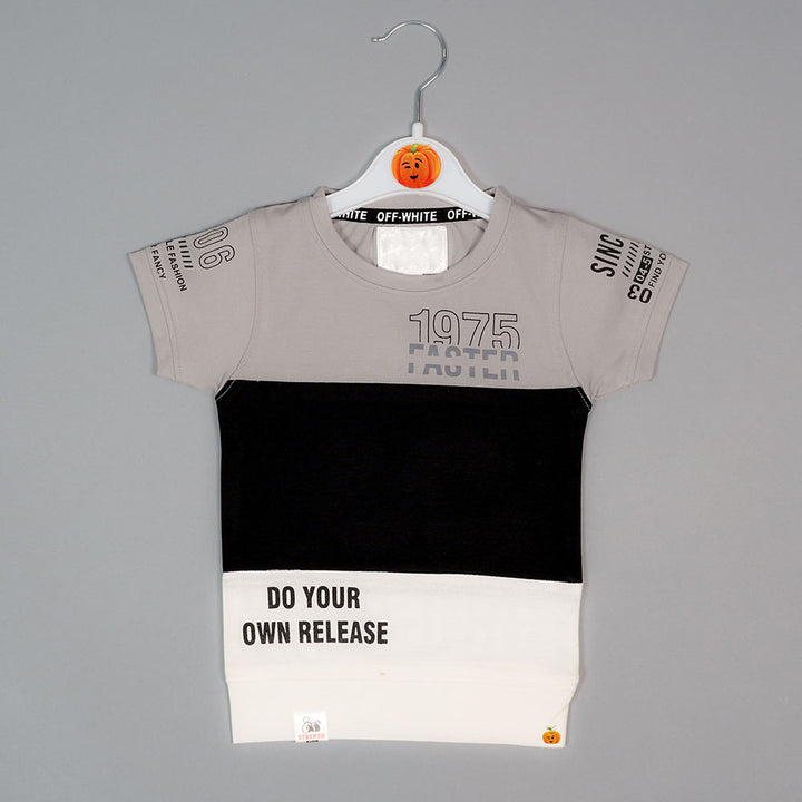 3 Colored Half Sleeves T-Shirt For Boys Variant Front View