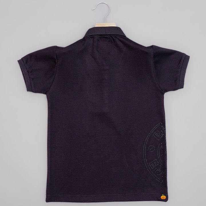 Black Polo T-shirts for Boys Back View