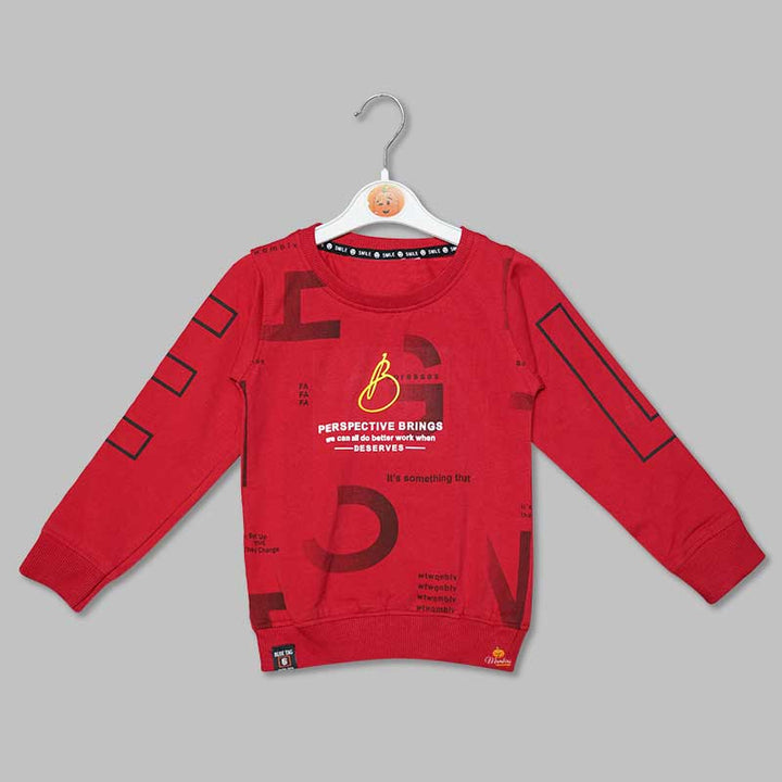 Full Sleeves Calligraphy T-shirt for Boys Variant Front View