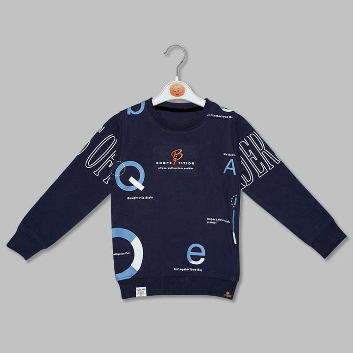 Full Sleeves Calligraphy T-shirt for Boys Variant Front View