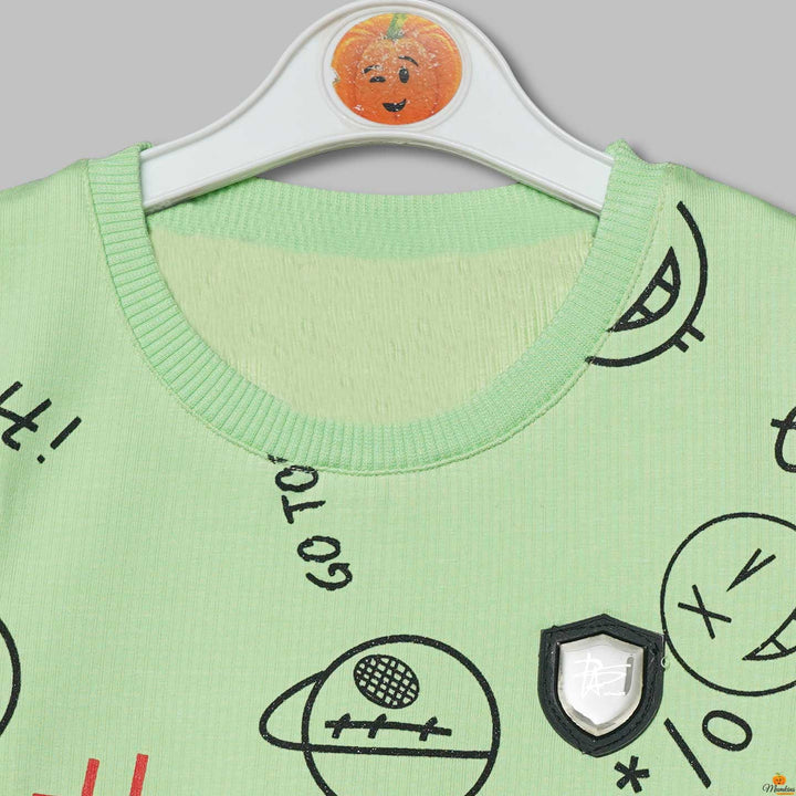 Graphic Full Sleeves T-shirt for Boys Close Up View