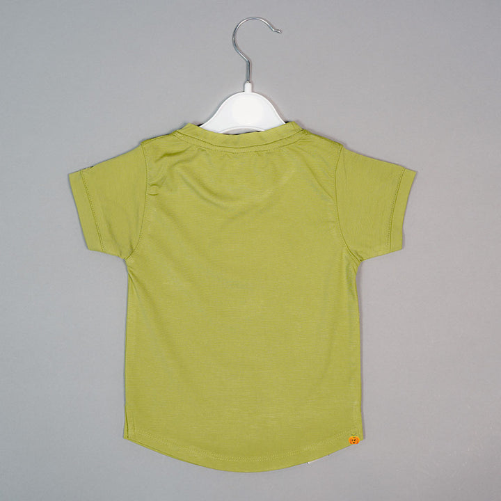 Solid T-shirt For Boys with Round Neck Back View