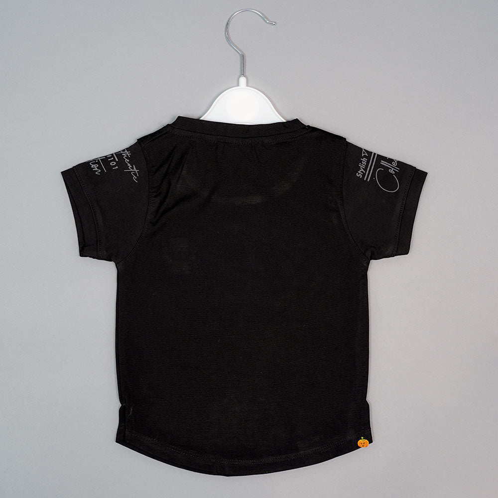 Solid T-Shirt For Boys with Soft Fabric Back View