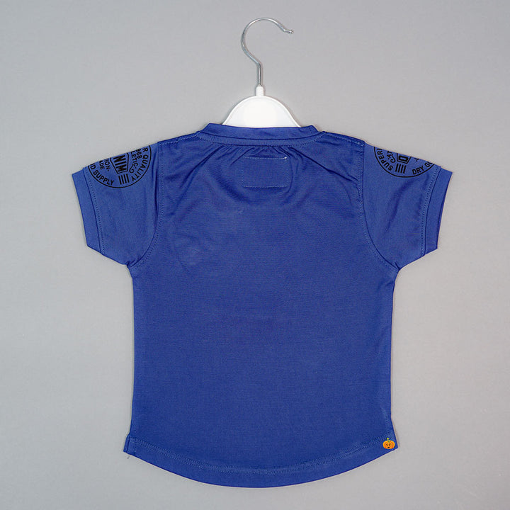 Solid Plain Half Sleeves T-Shirt For Boys Back View