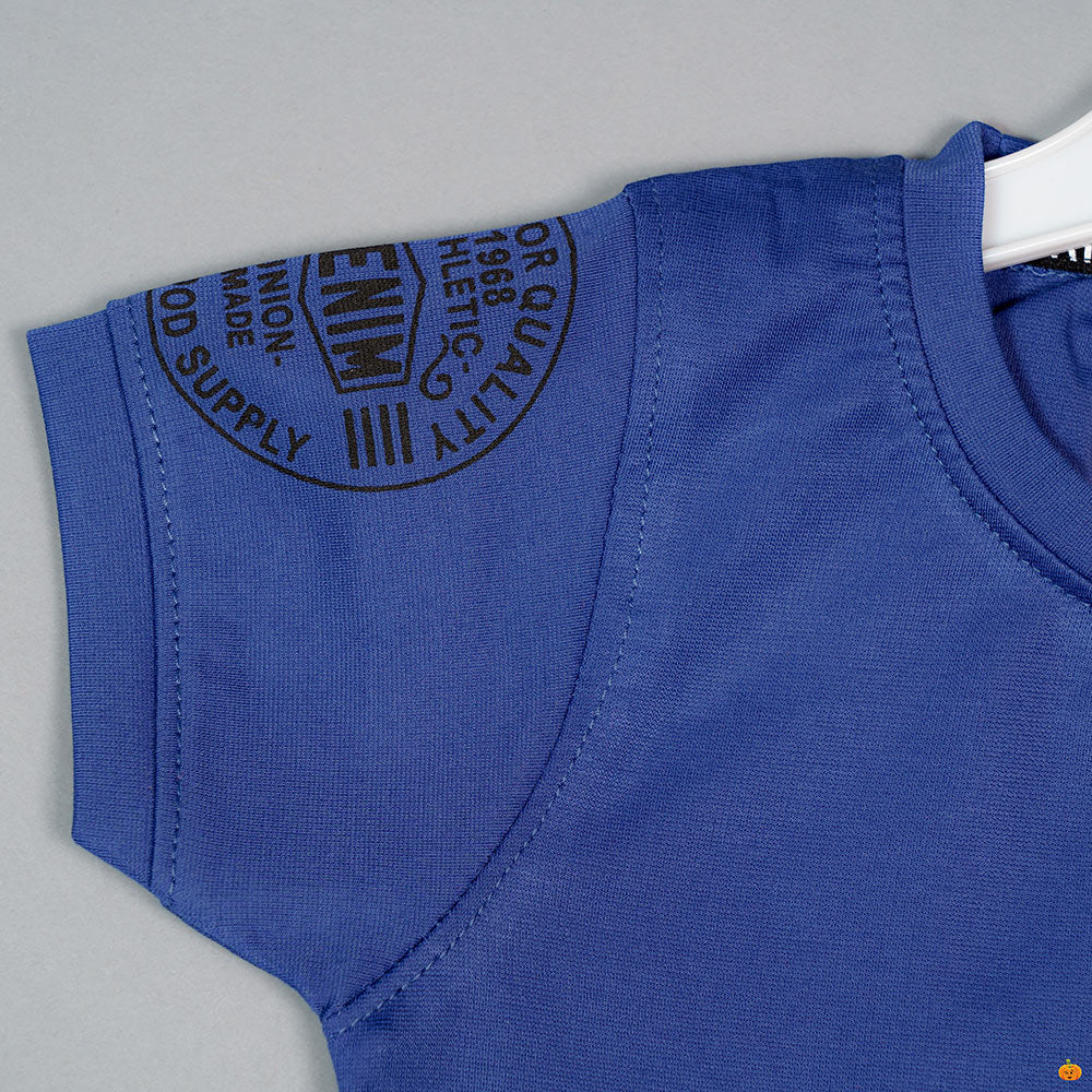 Solid Plain Half Sleeves T-Shirt For Boys Close Up View