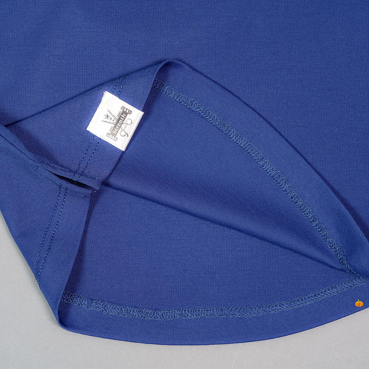 Solid Plain Half Sleeves T-Shirt For Boys Close Up View