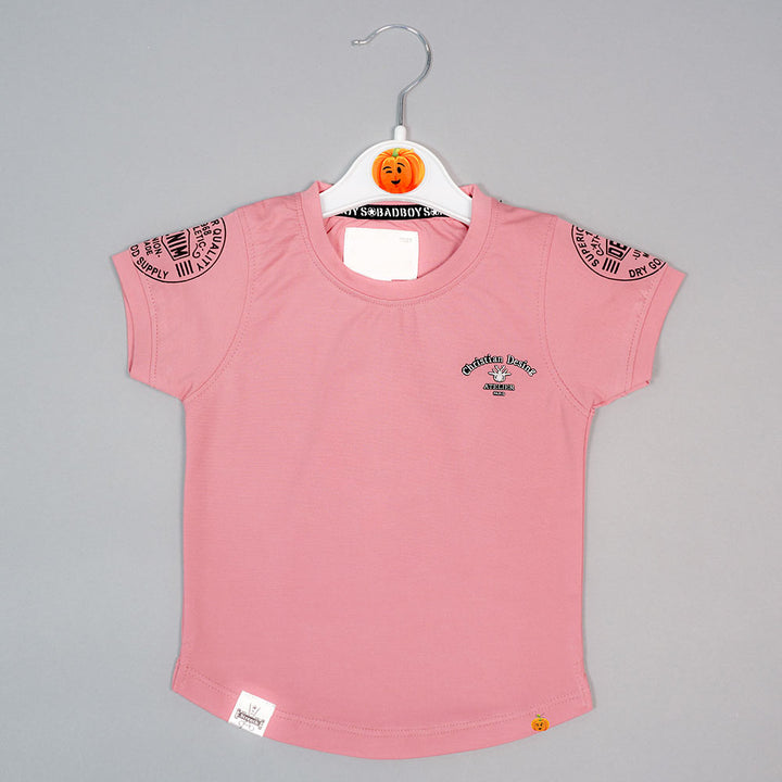 Solid Plain Half Sleeves T-Shirt For Boys Variant Front View