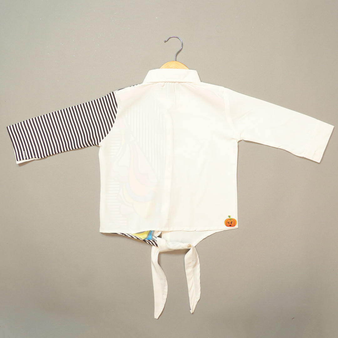Knotted Summer Top for Girls Kids Back View