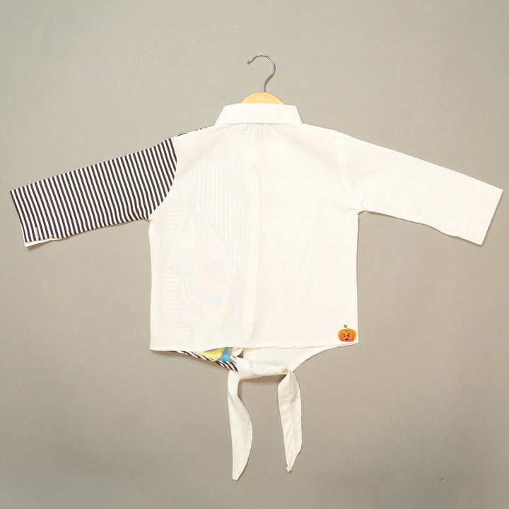 Knotted Summer Top for Girls Kids Back View