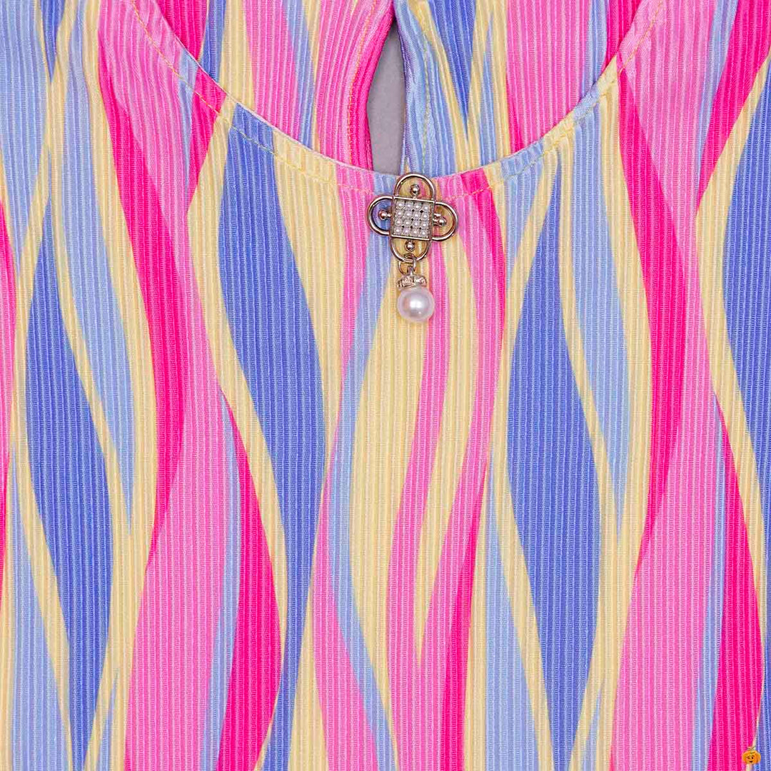 Rani & Peach Summer Top for Girls Close Up View