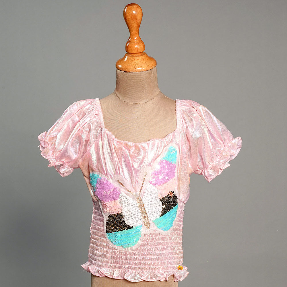 Pink Top for Girls and Kids Front View